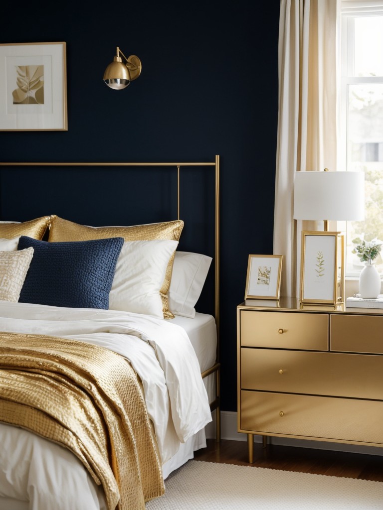 Chic Navy and Gold Apartment Inspo!