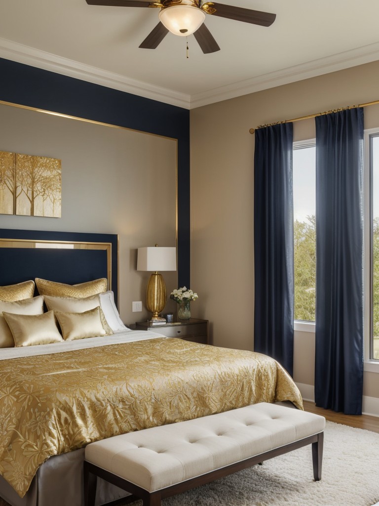 Chic Navy & Gold: Elevate Your Apartment Decor!