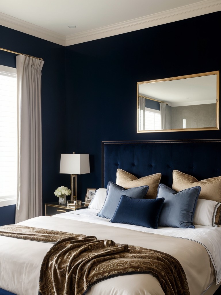 Velvet Bliss: Navy Bedroom Decor Inspiration