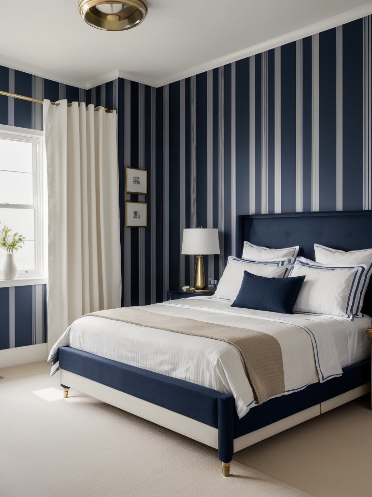 Sleek & Stylish: Navy Bedroom Inspiration with Nautical Vibes