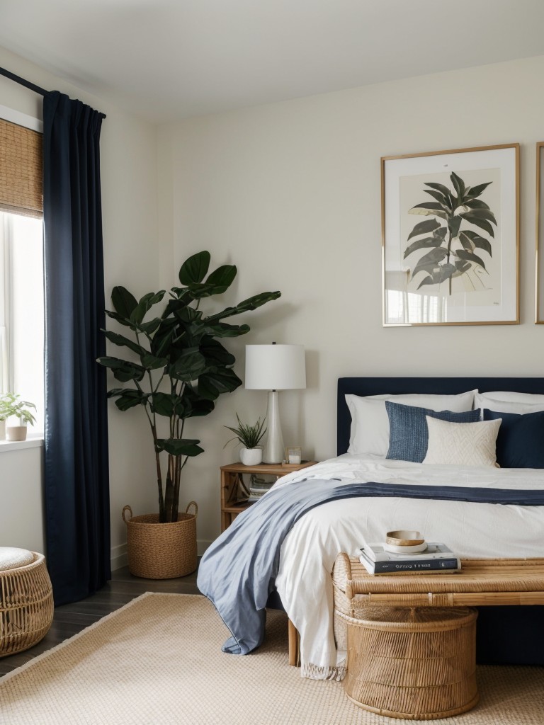 Chic Navy Bedrooms: Add a Refreshing Twist with Natural Elements ?