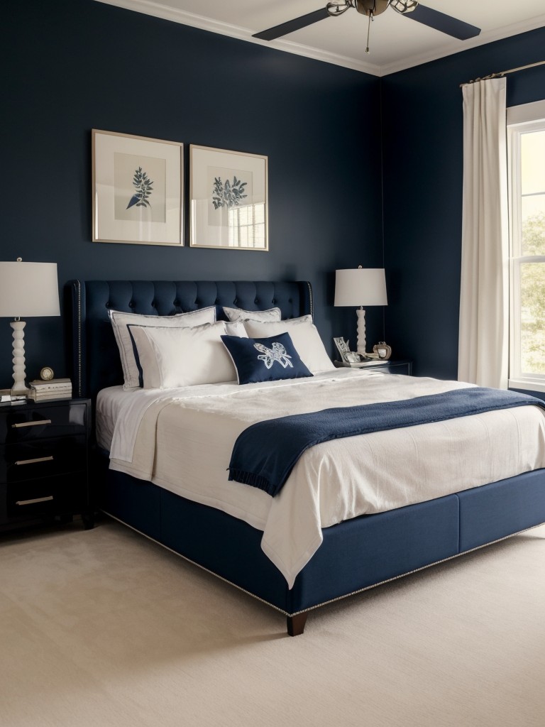 Navy Bedroom Style: Add Vintage Flair to Your Modern Apartment