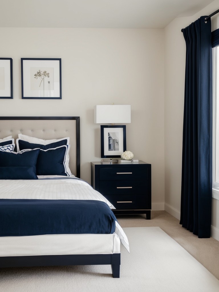 Stylish Navy Bedrooms: Modernize your apartment with a sleek touch!