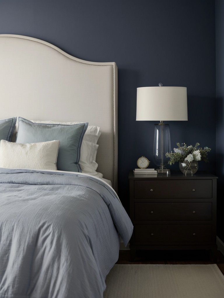 Create a Calming Navy Bedroom with Soft and Muted Tones