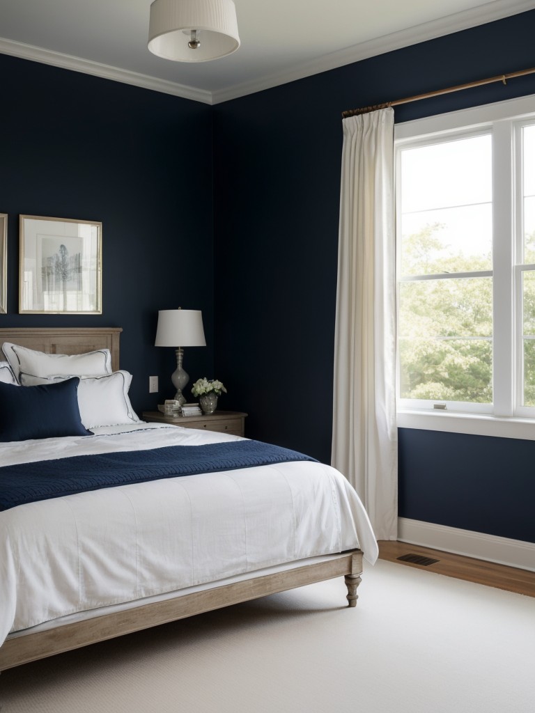 Navy Bedroom Inspiration: Classic & Airy Decor with a Hamptons Vibe