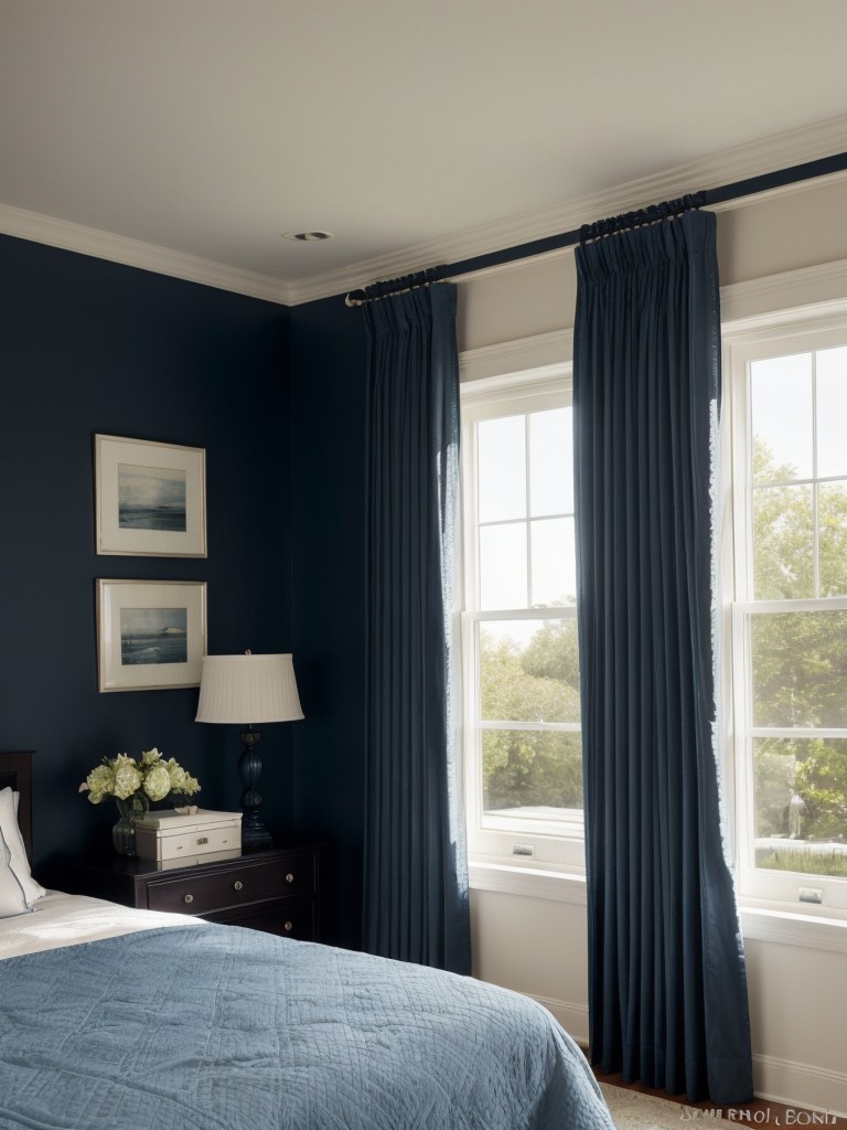 Navy Bedroom Decor: Dive into Serene Ocean Vibes for Your Apartment