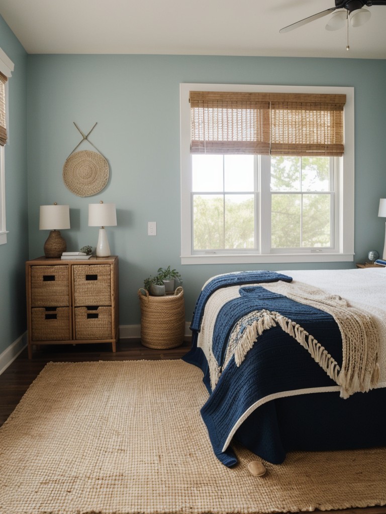 Ocean-inspired Navy Bedroom Decor: Dive into Deep Sea Serenity!