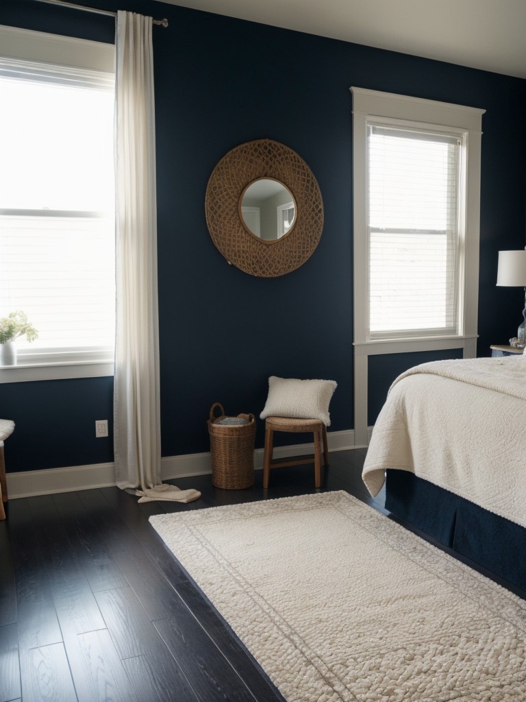 Ocean Vibes: Transform Your Apartment with Navy Bedroom Decor!