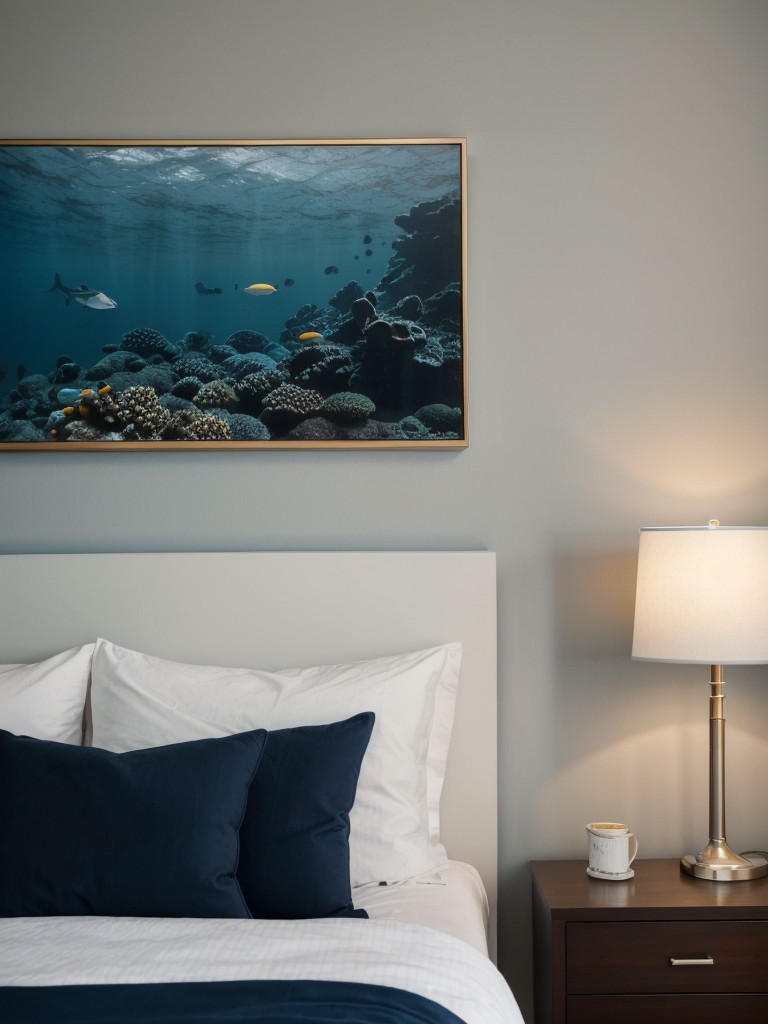 Create Soothing Ocean Vibes in Your Apartment with Navy Bedroom Decor