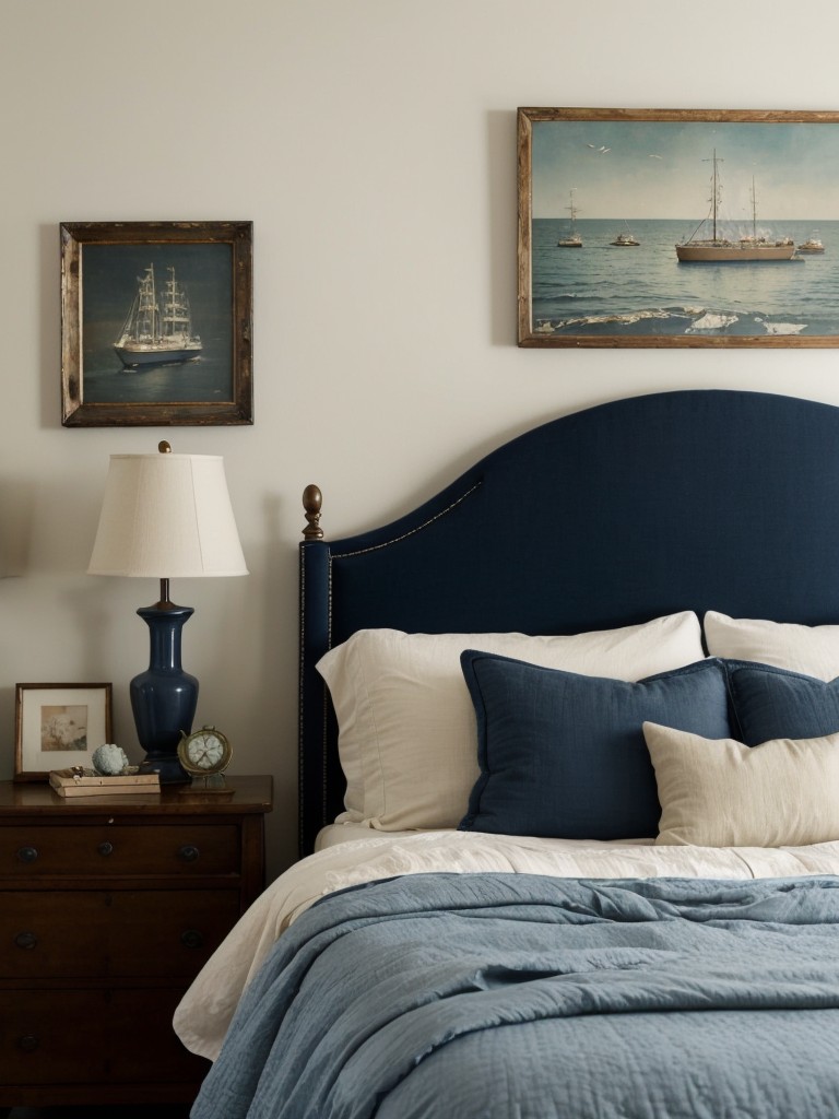 Create a Calming Navy Bedroom Oasis with Vintage Decor