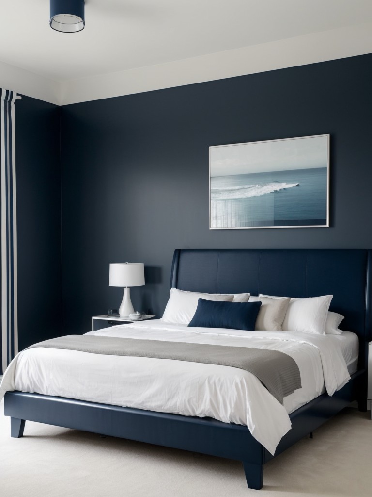 Navy Bedroom Decor: Dive into Deep Sea Serenity at Home!