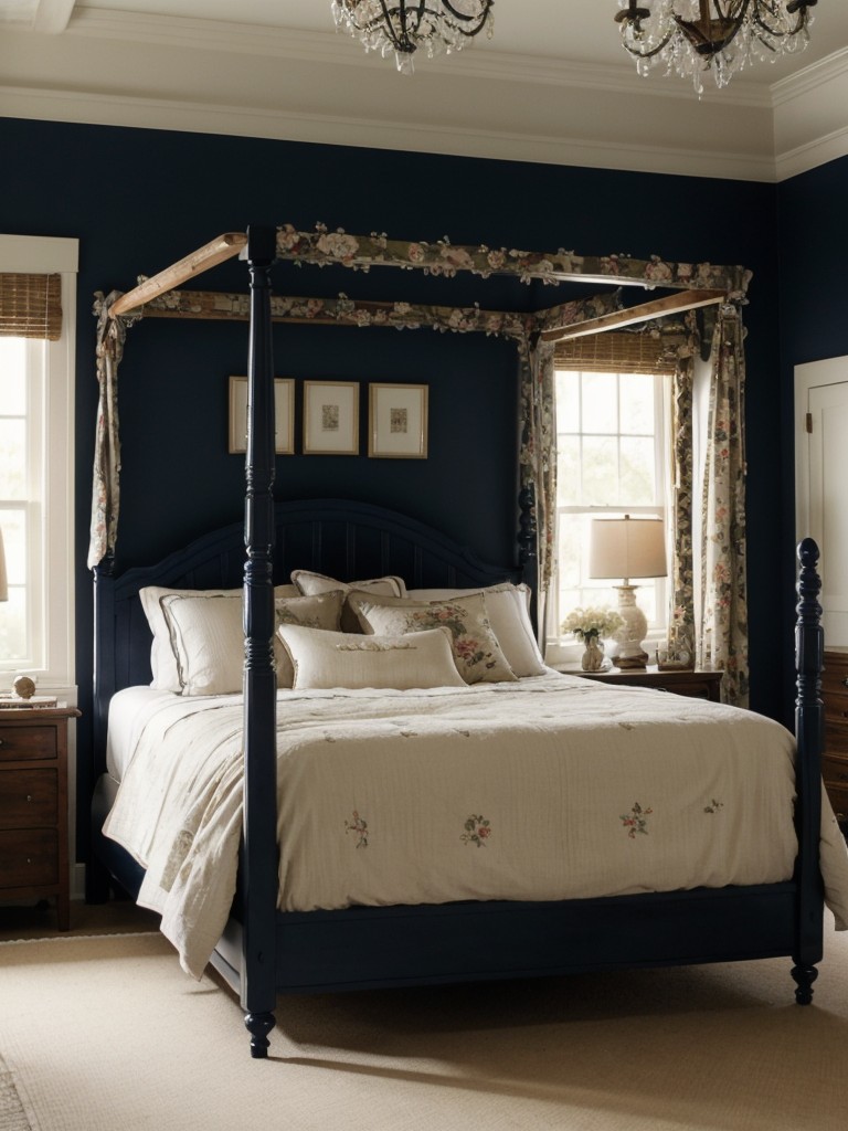 Timeless Elegance: Rustic Navy Bedroom Decor Ideas