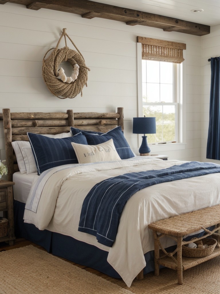 Seaside Vibes: Nautical Navy Bedroom Decor for a Cozy Retreat