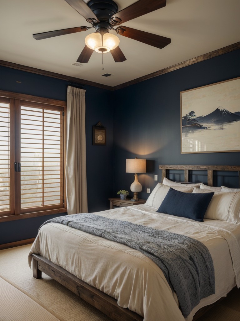 Cozy Haven: Rustic Navy Bedroom Decor Ideas