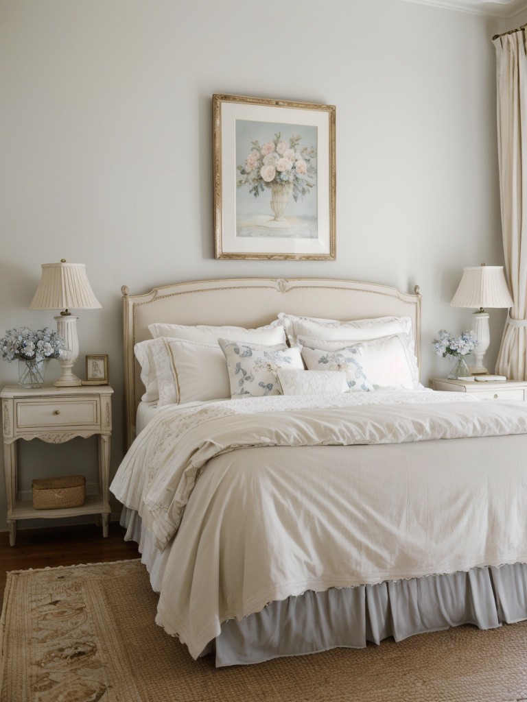 French Provencal Charm: Navy and White Bedroom Inspiration