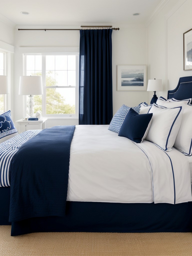 Nautical Chic: Elevate Your Apartment with Navy and White Decor