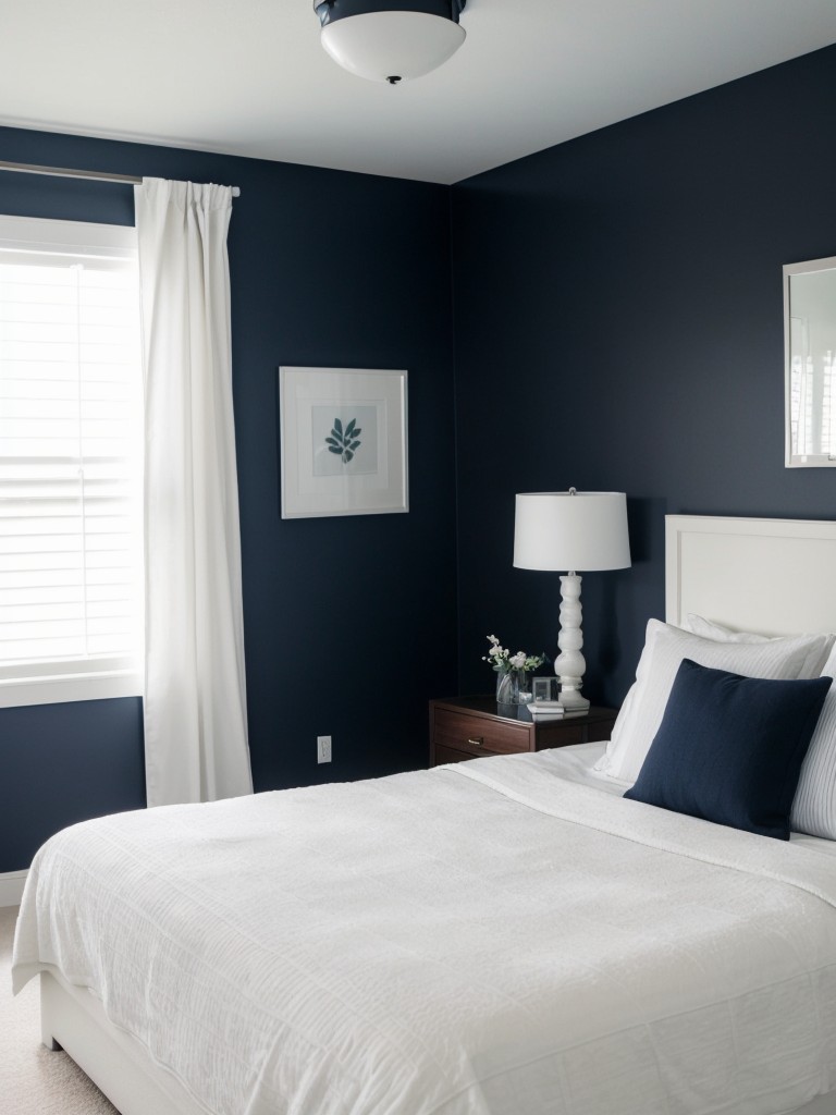 Navy and White: A Twist on Classic Bedroom Decor