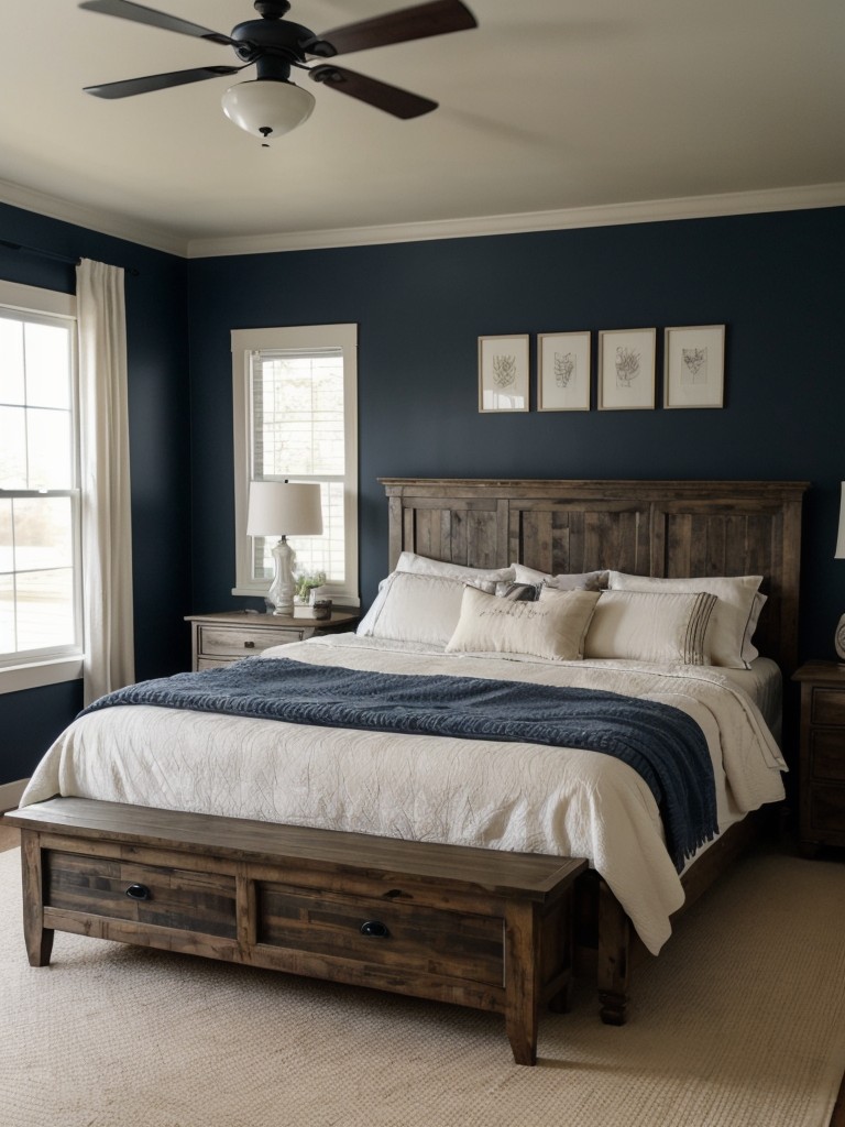 Navy Accents Bring Chic Style to Your Bedroom