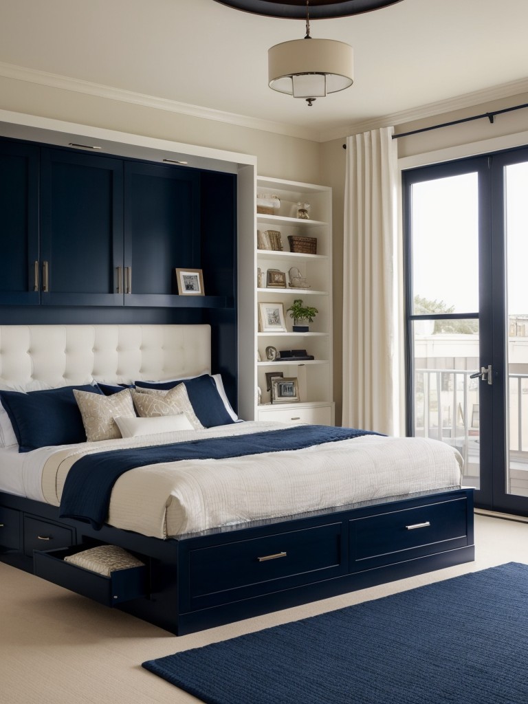 Maximize Space & Style in Your Bedroom with Navy Decor