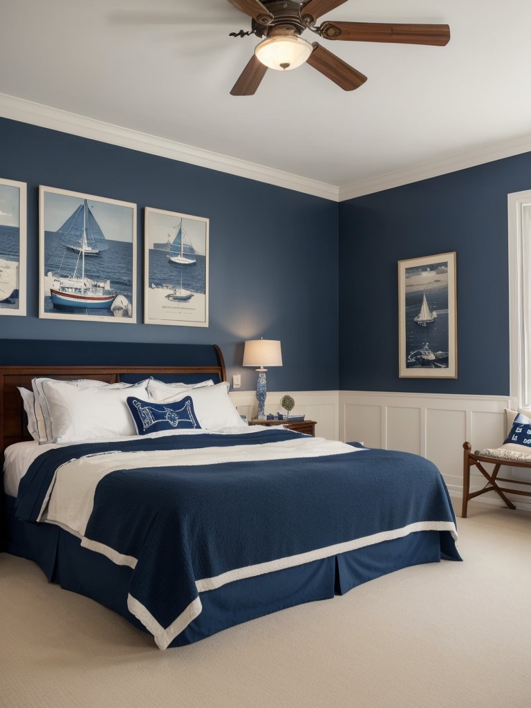 Nautical Paradise: Stunning Navy Bedroom Decor Ideas