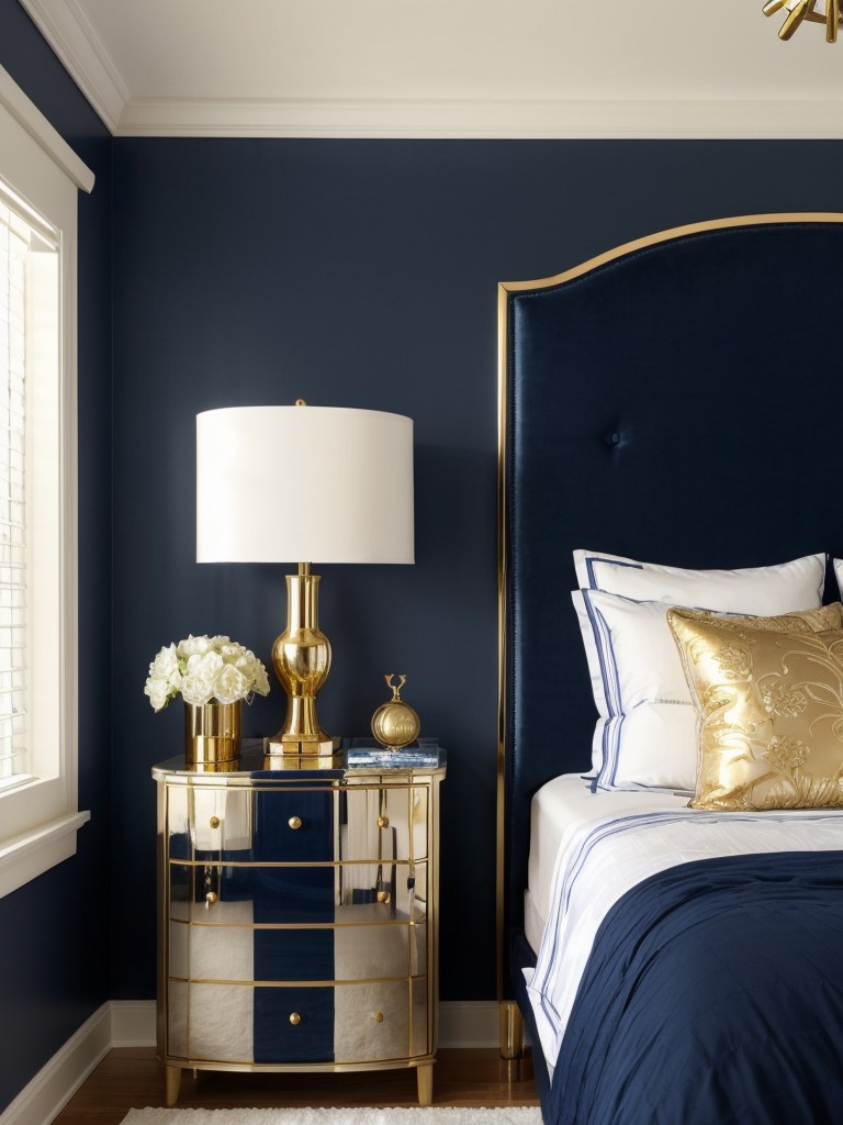 Navy Bliss: Stylish Ways to Upgrade Your Apartment with Metallic Accents