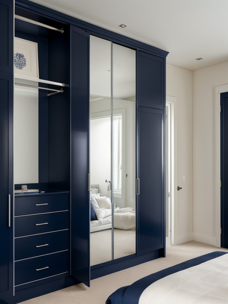 Navy Wardrobe Wonders: Transform Your Bedroom with Chic Blue Hues!