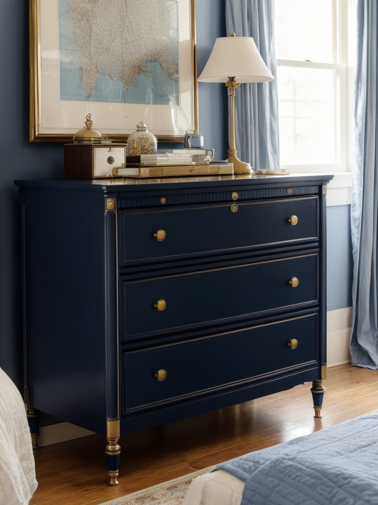 Vintage Charm: Navy Apartment Décor Ideas