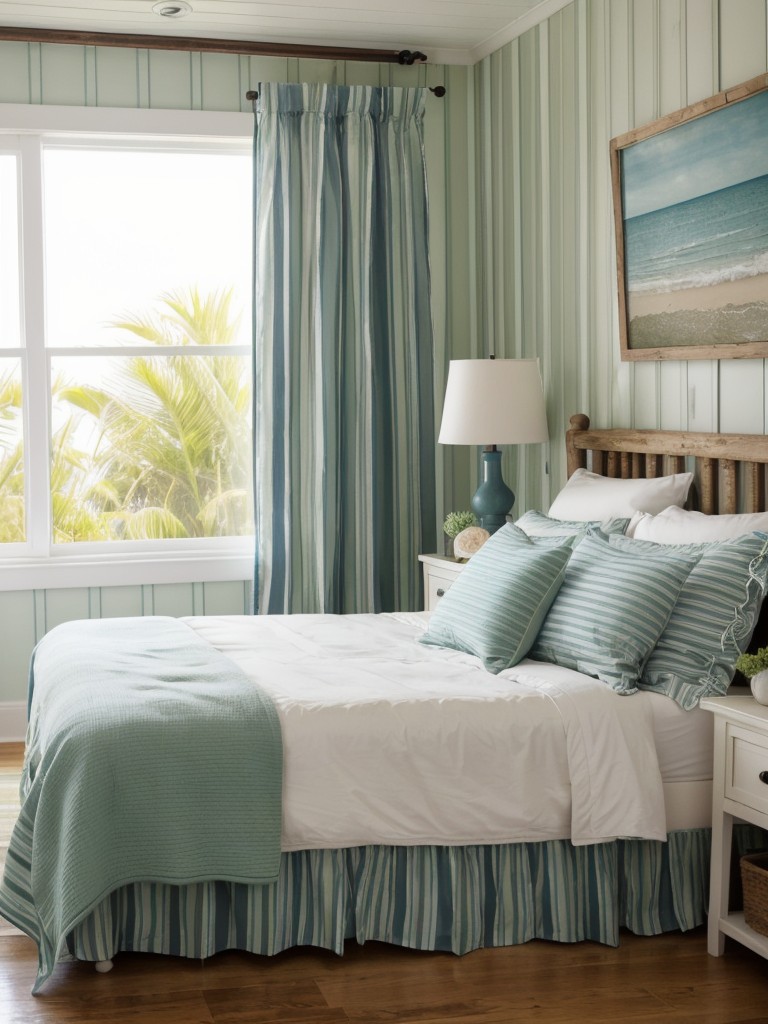 Coastal Chic: Transform Your Bedroom with Navy and Green Decor