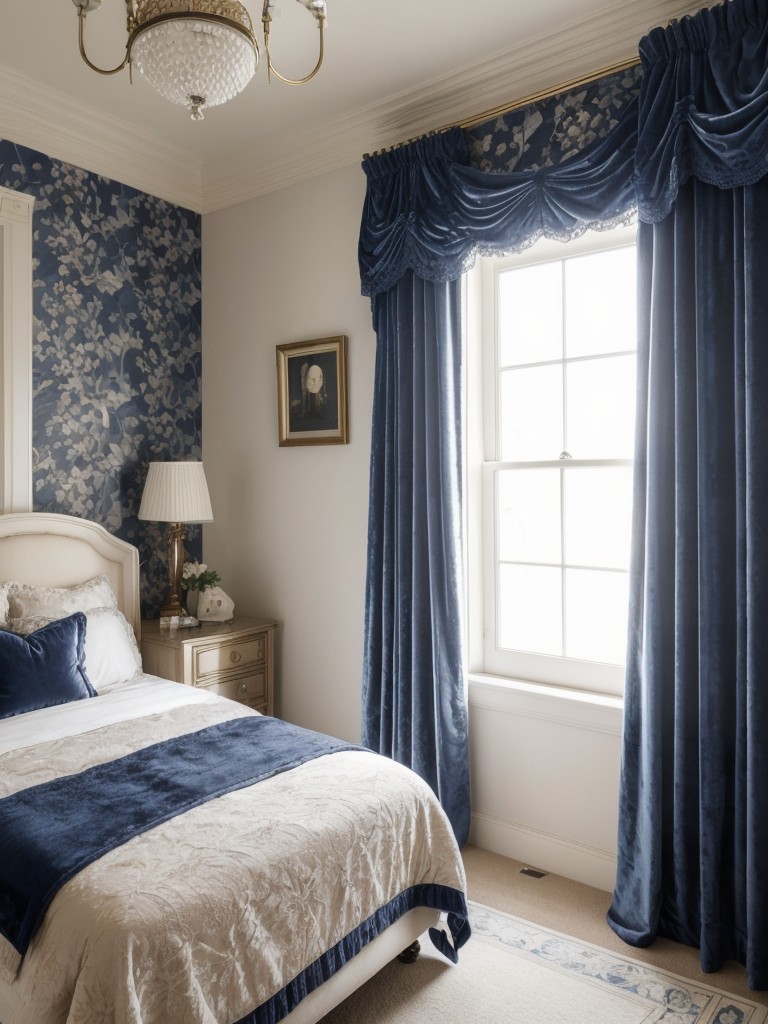 Vintage Elegance: Navy Bedroom Decor Inspiration!