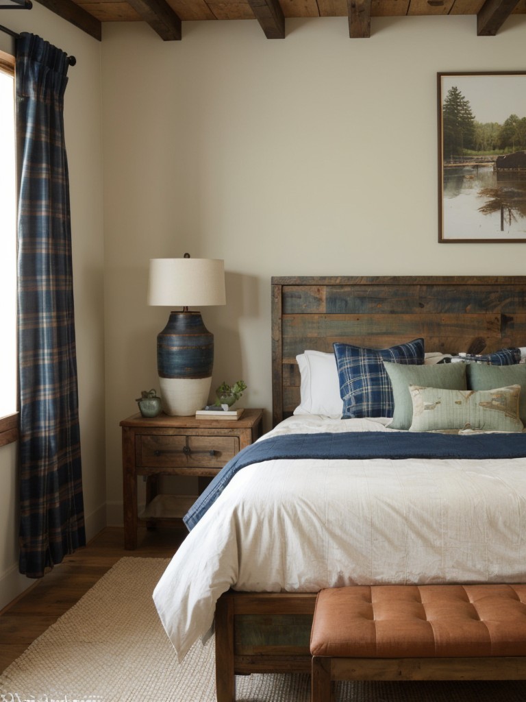 Cozy & Playful Navy Bedroom Decor: Rustic-Chic Bliss!