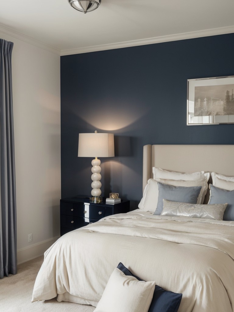 Chic Navy Bedroom Inspo for a Whimsical Apartment!