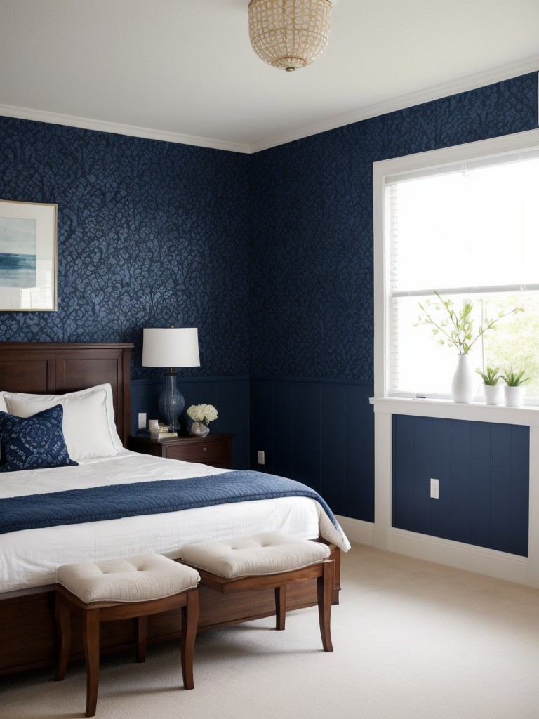 Stylish Navy Apartment Vibes: Inspiring Bedroom Decor