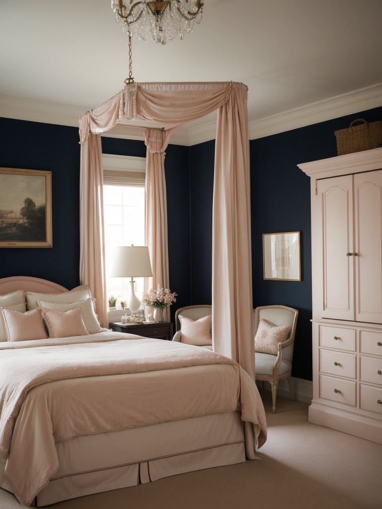 Timeless Elegance: Navy and Blush Bedroom Decor Ideas