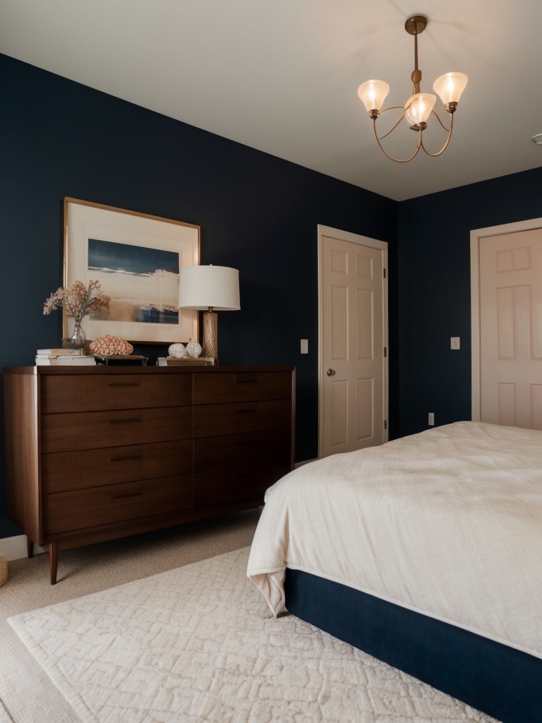 Retro Chic: Create a Romantic Bedroom with Navy and Blush