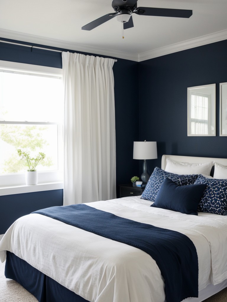 Transform Your Apartment with Navy & White Decor