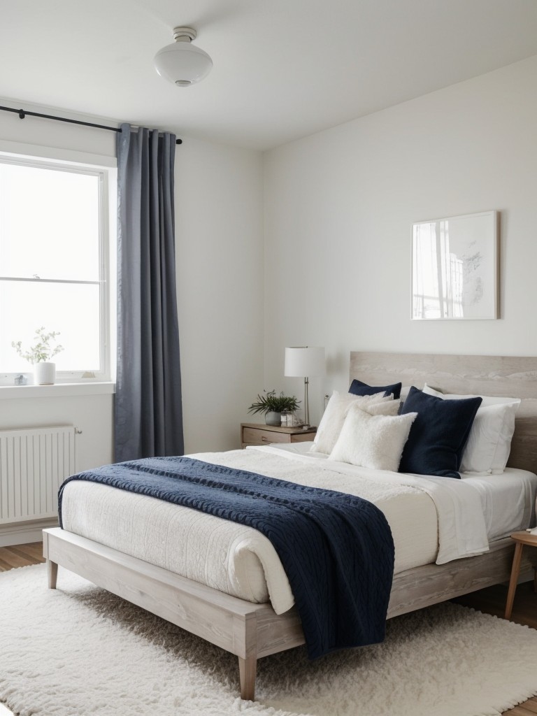 Minimalist Scandinavian Apartment: Create a Serene Retreat with Navy Bedroom Decor