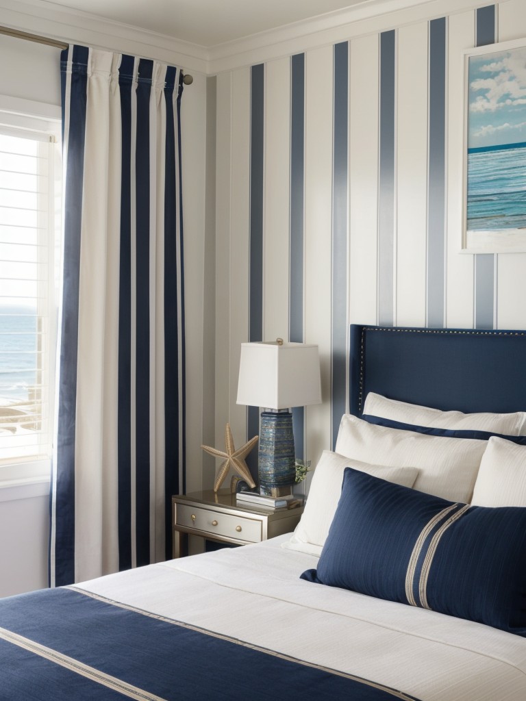 Coastal Chic: Navy & Metallic Bedroom Inspiration