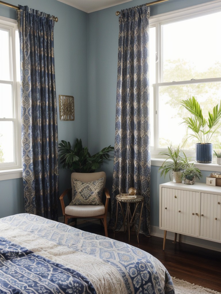 Boho Chic Bedroom: Create a Dreamy Oasis with Navy and Metallics