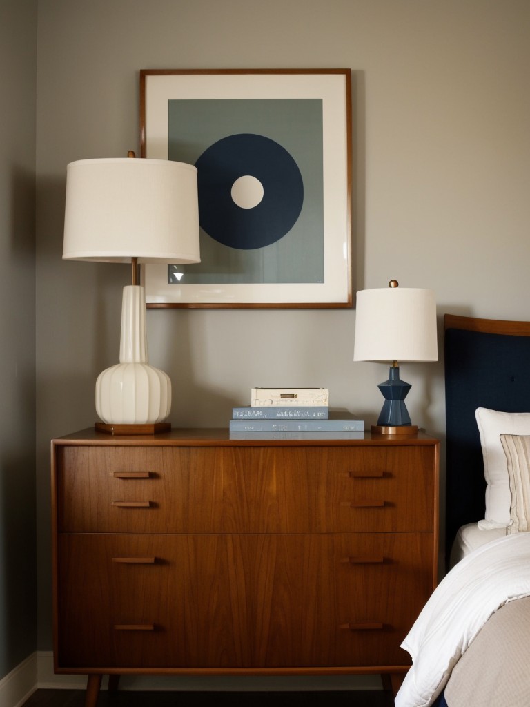 Retro-Chic Bedroom Style: Navy & Neutral Decor