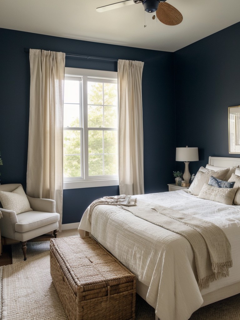 Boho-Chic Bedroom Makeover: Navy & Neutral Décor Bliss!