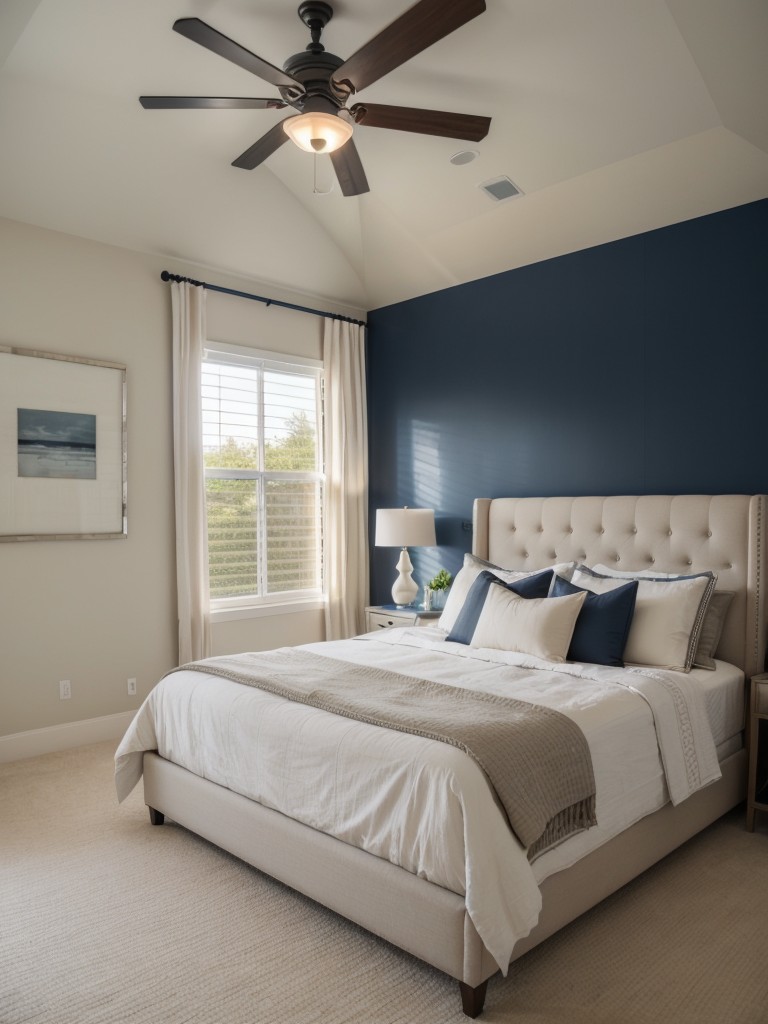 Navy & Neutral Décor for a Coastal-Inspired Apartment Haven!