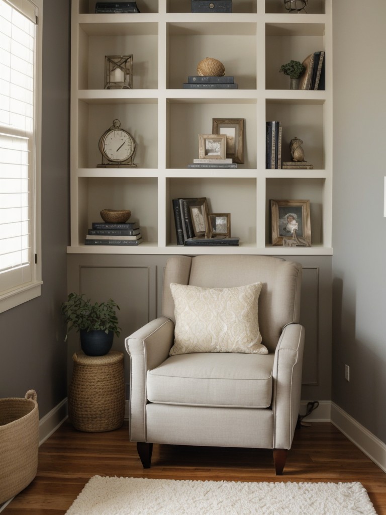 Create a Cozy Bedroom Reading Nook with Navy & Neutral Decor