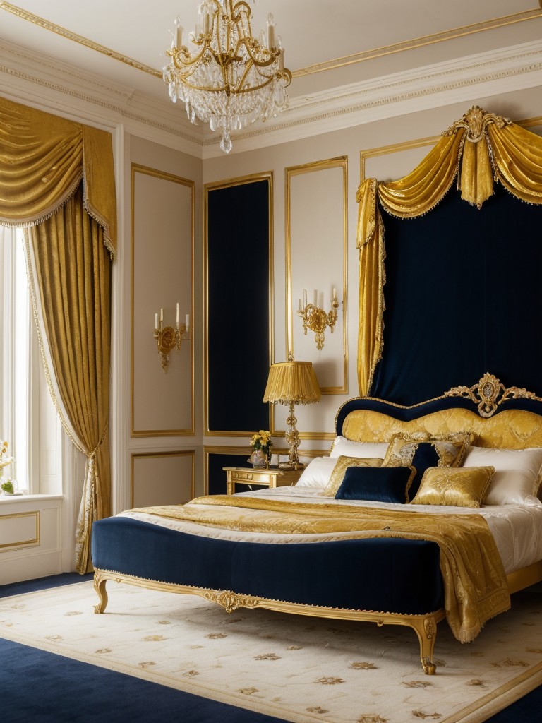 Luxury Bedroom Inspiration: Navy & Yellow Decor