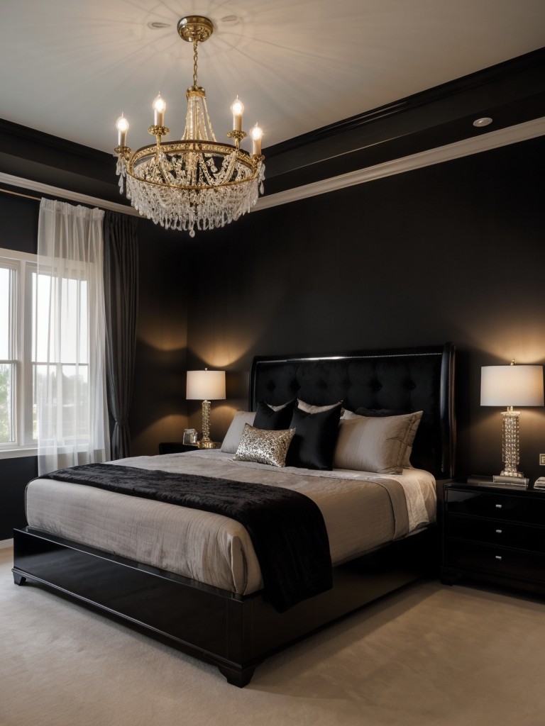 Glam Up Your Apartment: Stunning Black Bedroom Decor Ideas