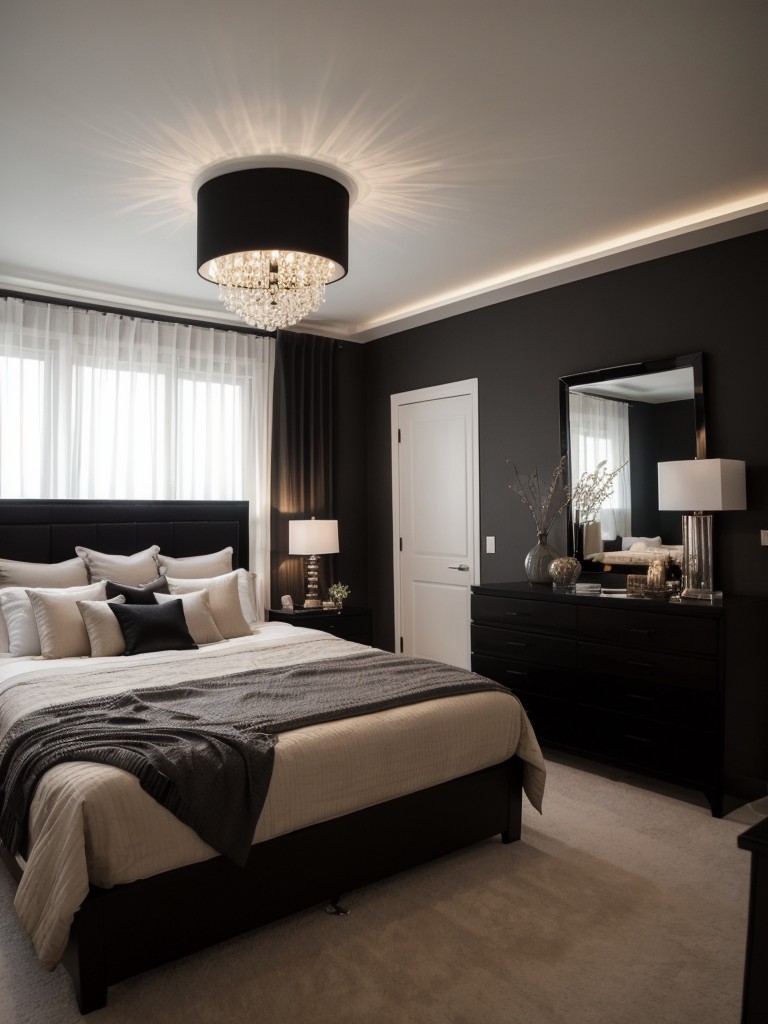 Chic Black Bedroom Decor: Elevate your Apartment's Ambiance!