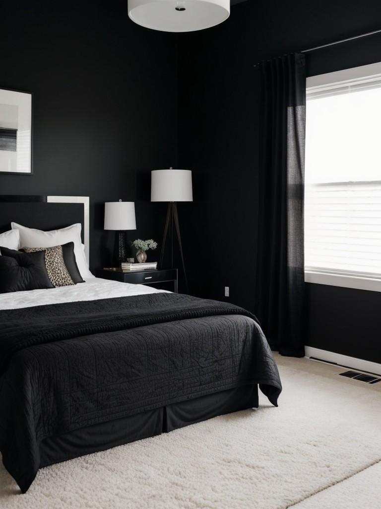 Chic Black Bedroom Inspiration: Layer Shades for Depth!