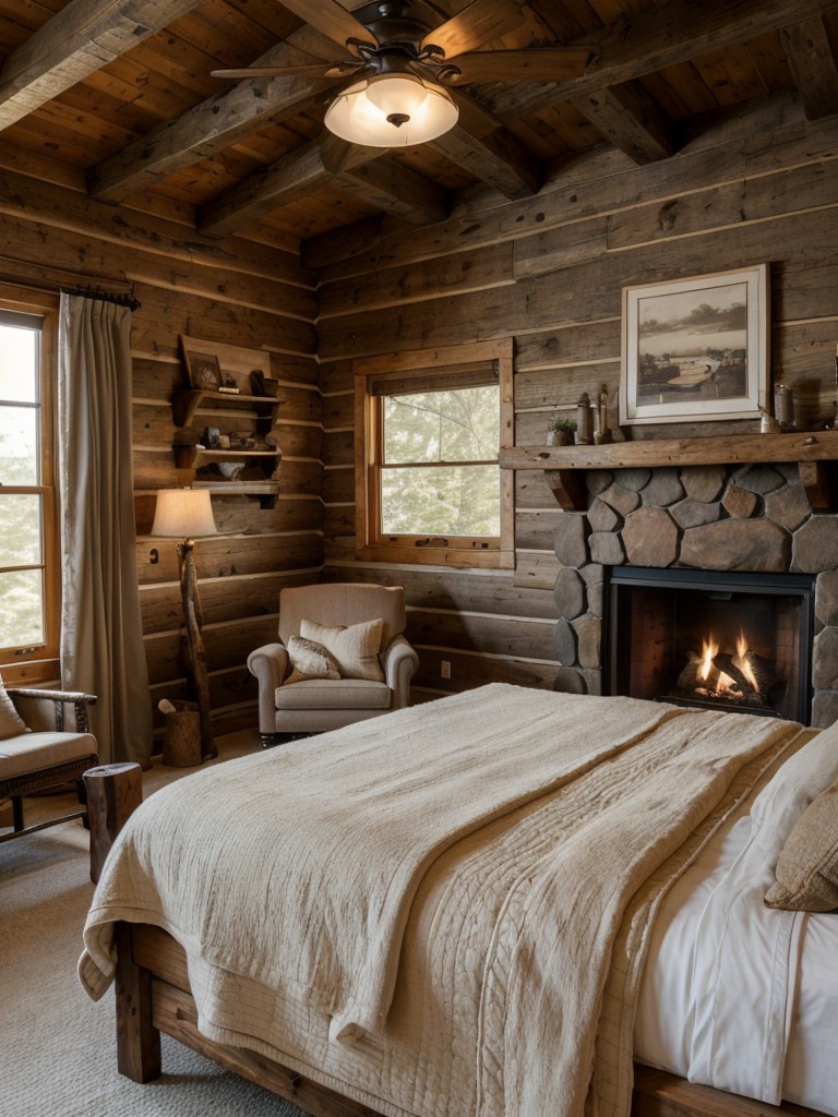 Cozy Rustic Retreat: Transform Your Bedroom into a Charming Cabin.