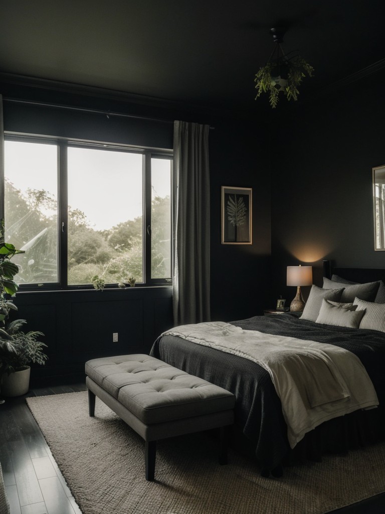 Plant Paradise: Adding Greenery to Your Moody Apartment Bedroom