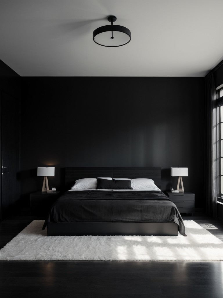 Sleek and Sophisticated: Minimalist Black Apartment Inspiration