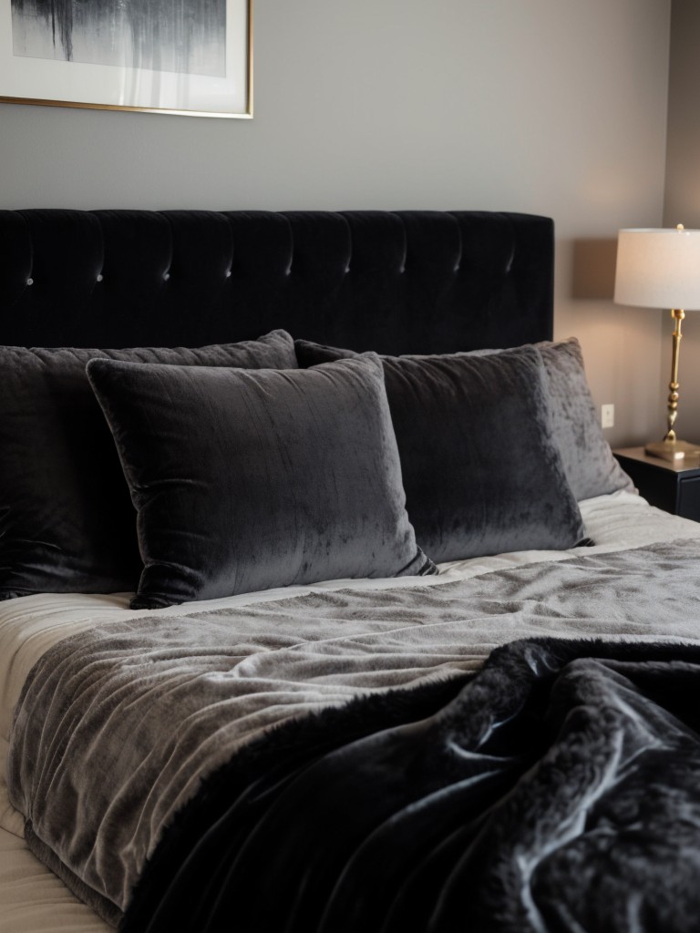 Velvet and Fur: Chic Apartment Bedroom Inspiration.